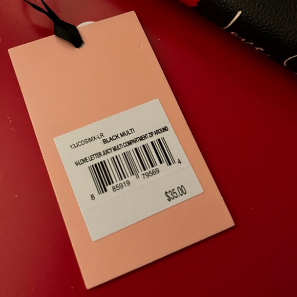 Juicy Couture Black Wallet with Red and Pink Hearts - Picture 9 of 9